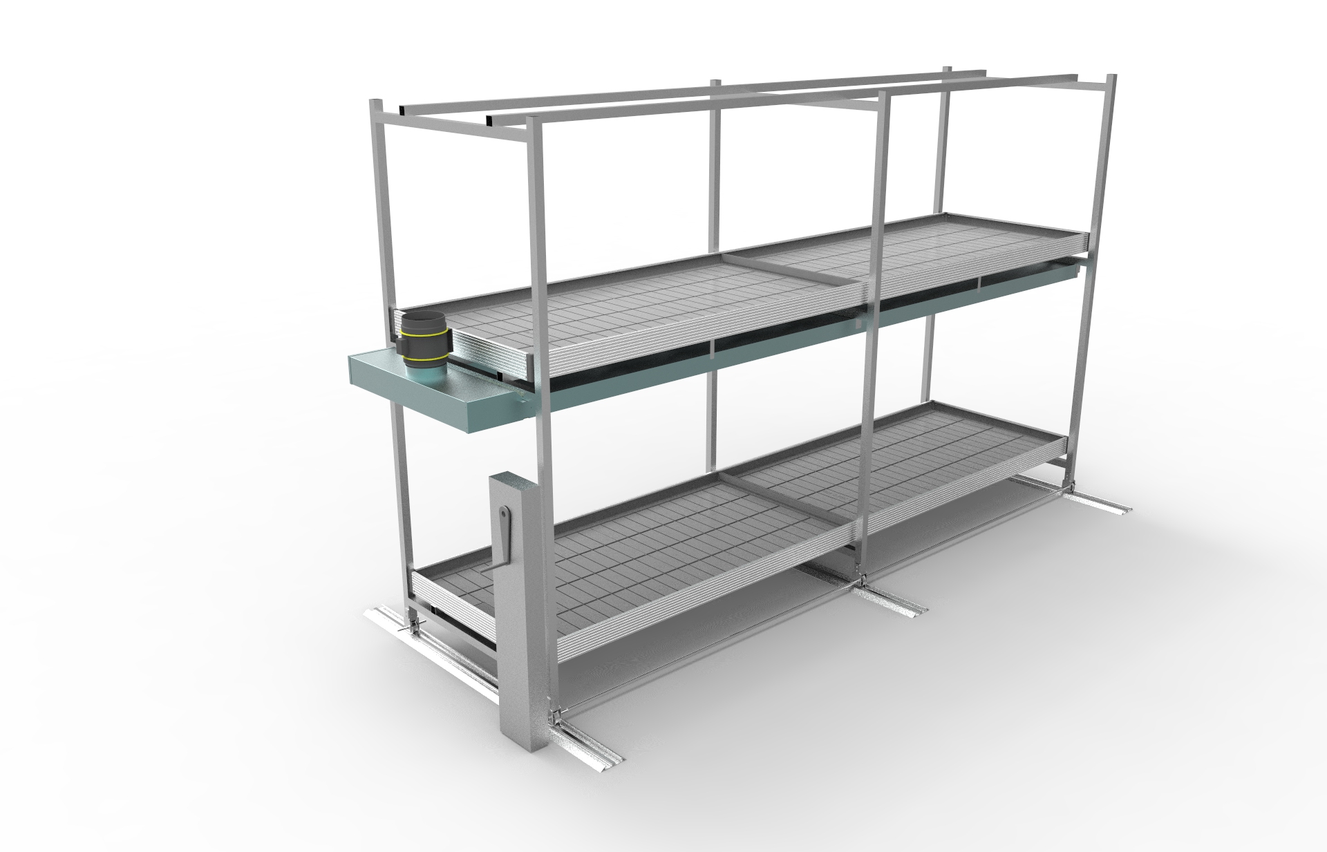 Commercial Vertical Farming Indoor Planting Mobile Hydroponic Grow Rack Thump