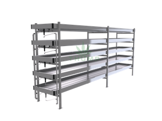 Agriculture Greenhouse Movable Rolling Bench Ebb And Flow Grow Hydroponic Seedling Table 